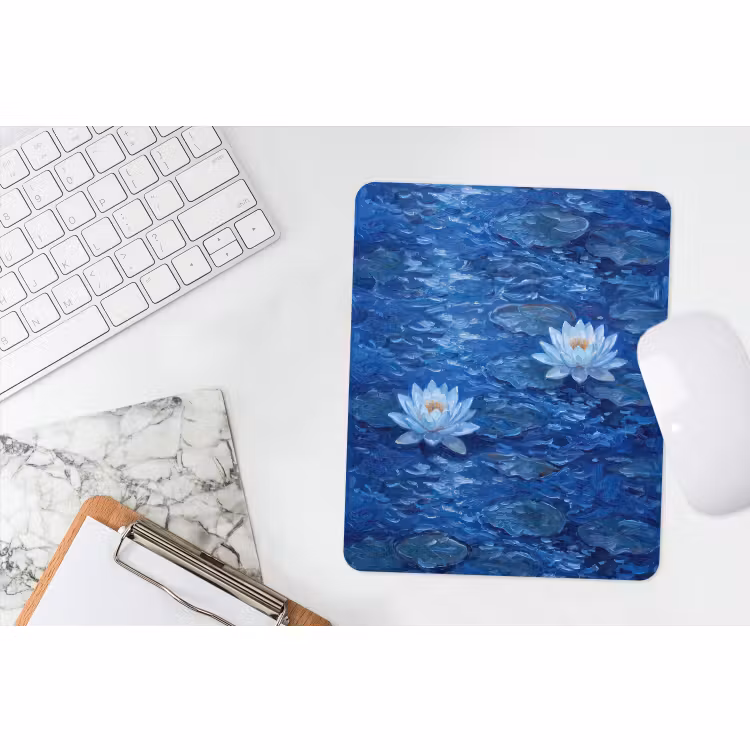 Mauspad - Blumen – Wasser – Blau — 4