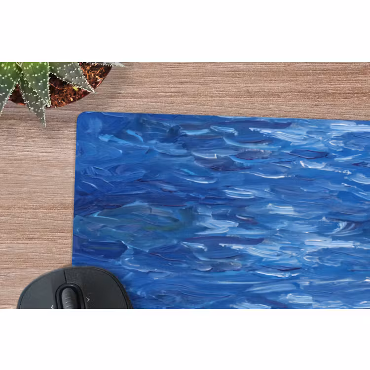 Mauspad - Blumen – Wasser – Blau — 5