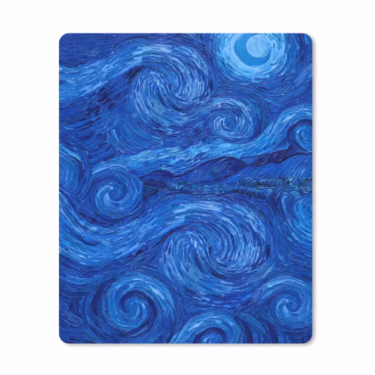 Mauspad - Wirbel – Blau – Modern — 1