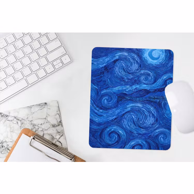 Mauspad - Wirbel – Blau – Modern — 4
