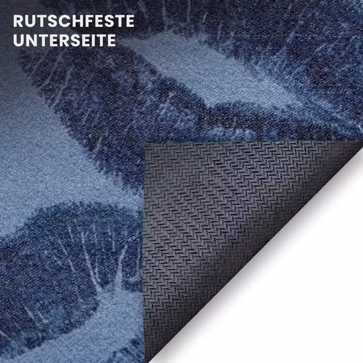 Fußmatte - Lippen – Muster – Blau — 6