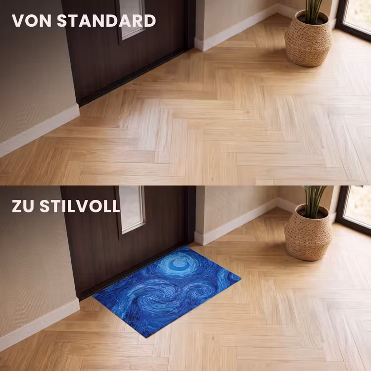 Fußmatte - Wirbel – Blau – Modern — 3