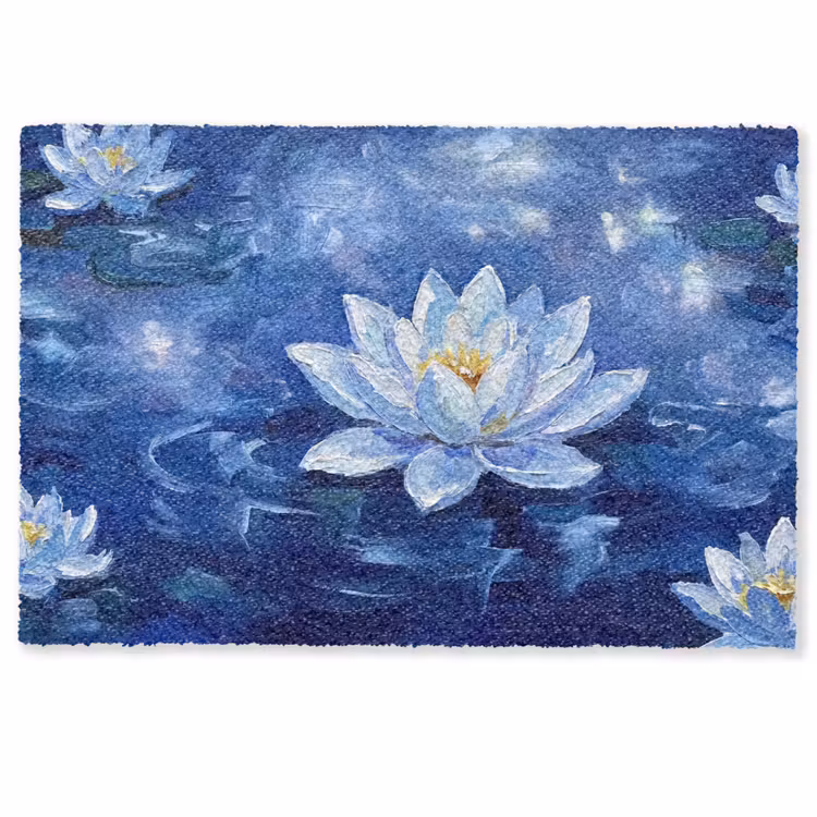 Fußmatte - Blaue Seerose – Wasser — 1