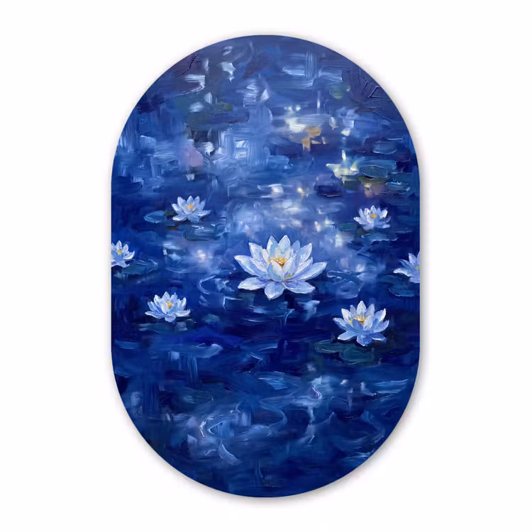 Forexbild Oval - Blaue Seerose – Wasser — 1