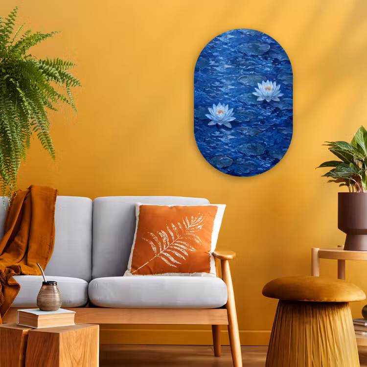 Forexbild Oval - Blumen – Wasser – Blau — 2