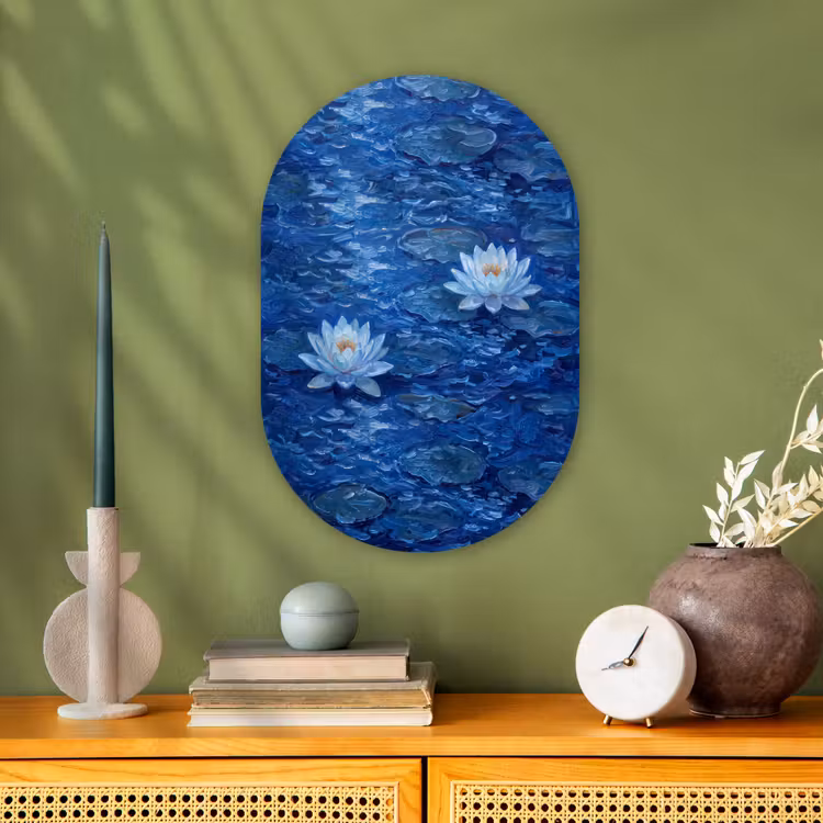 Forexbild Oval - Blumen – Wasser – Blau — 3