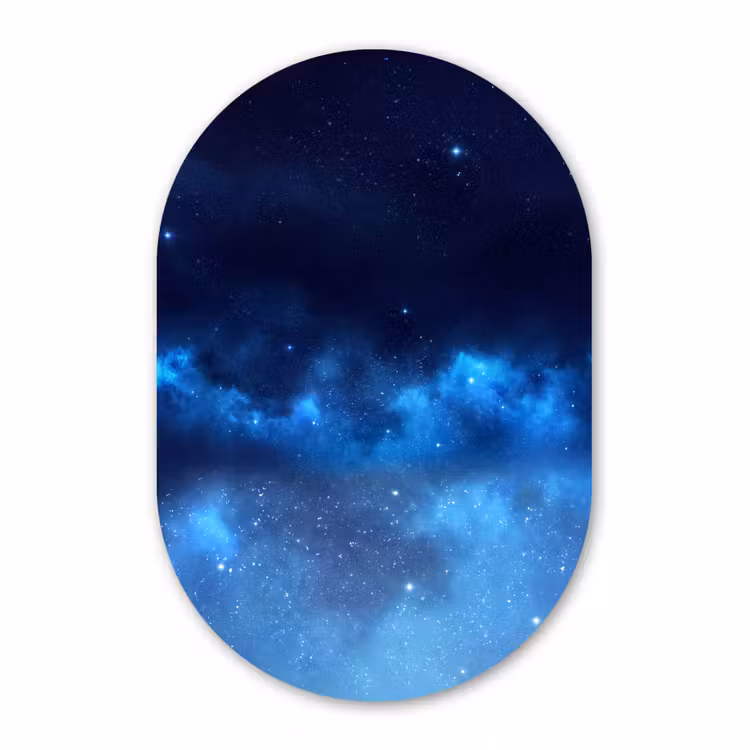 Forexbild Oval - Sternenhimmel – Nebel – Blau — 1