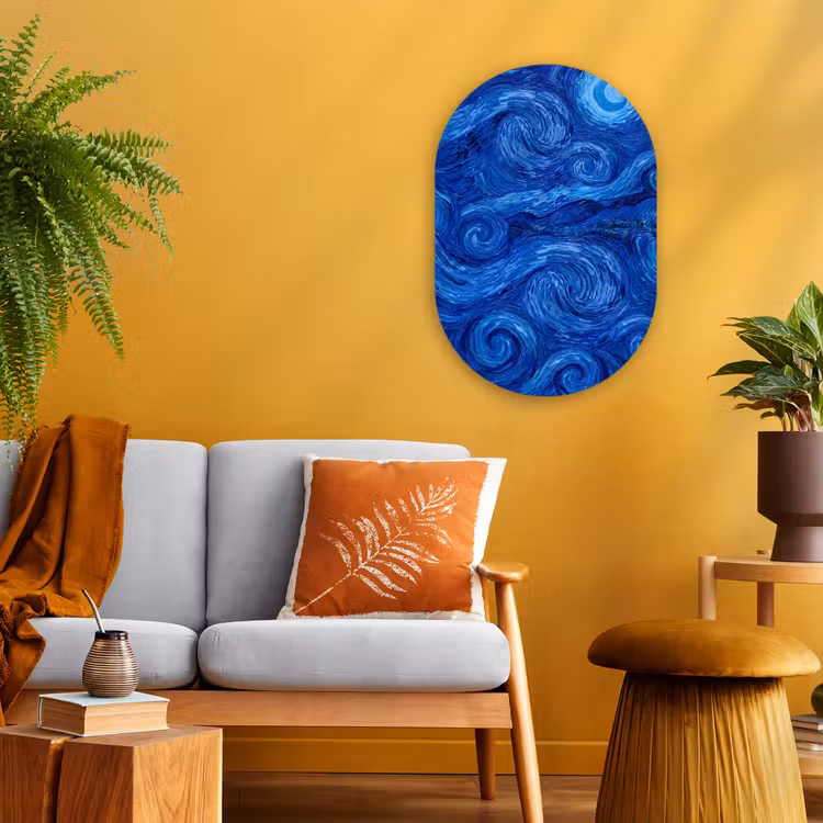Forexbild Oval - Wirbel – Blau – Modern — 2