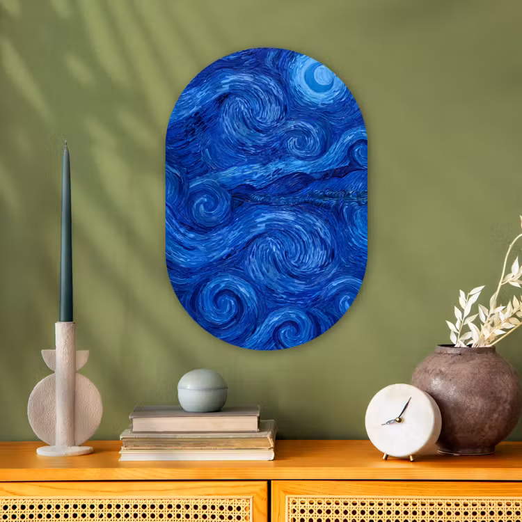 Forexbild Oval - Wirbel – Blau – Modern — 3