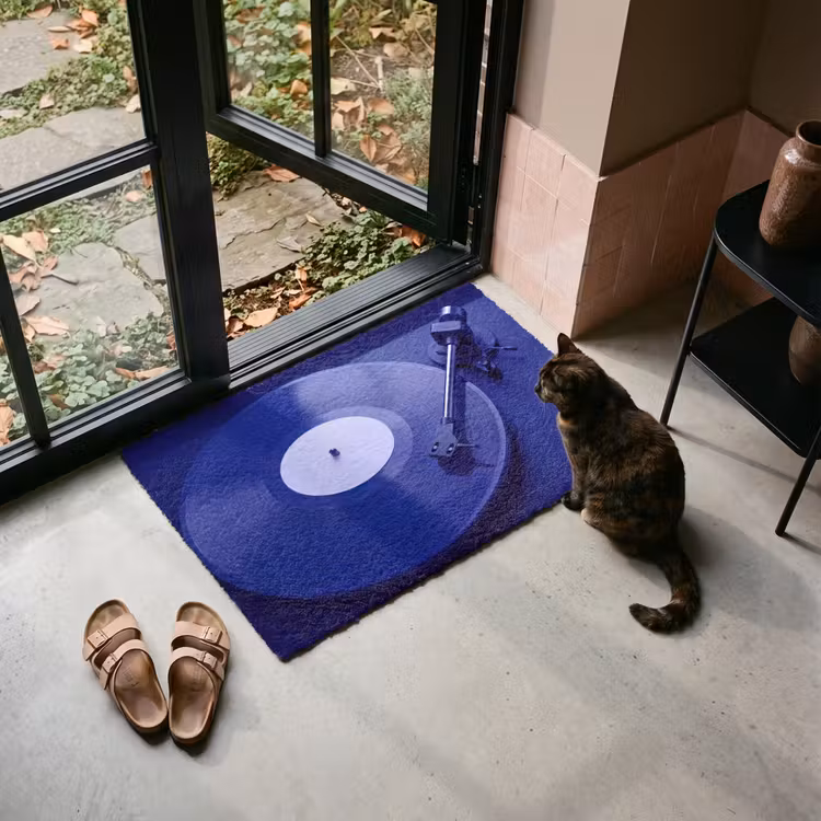 Fußmatte - Plattenspieler – Vinyl – Blau — 2