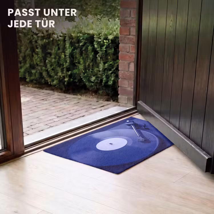 Fußmatte - Plattenspieler – Vinyl – Blau — 7