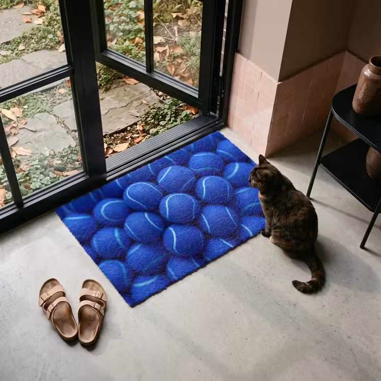 Fußmatte - Tennisball – Blau – Sport — 2