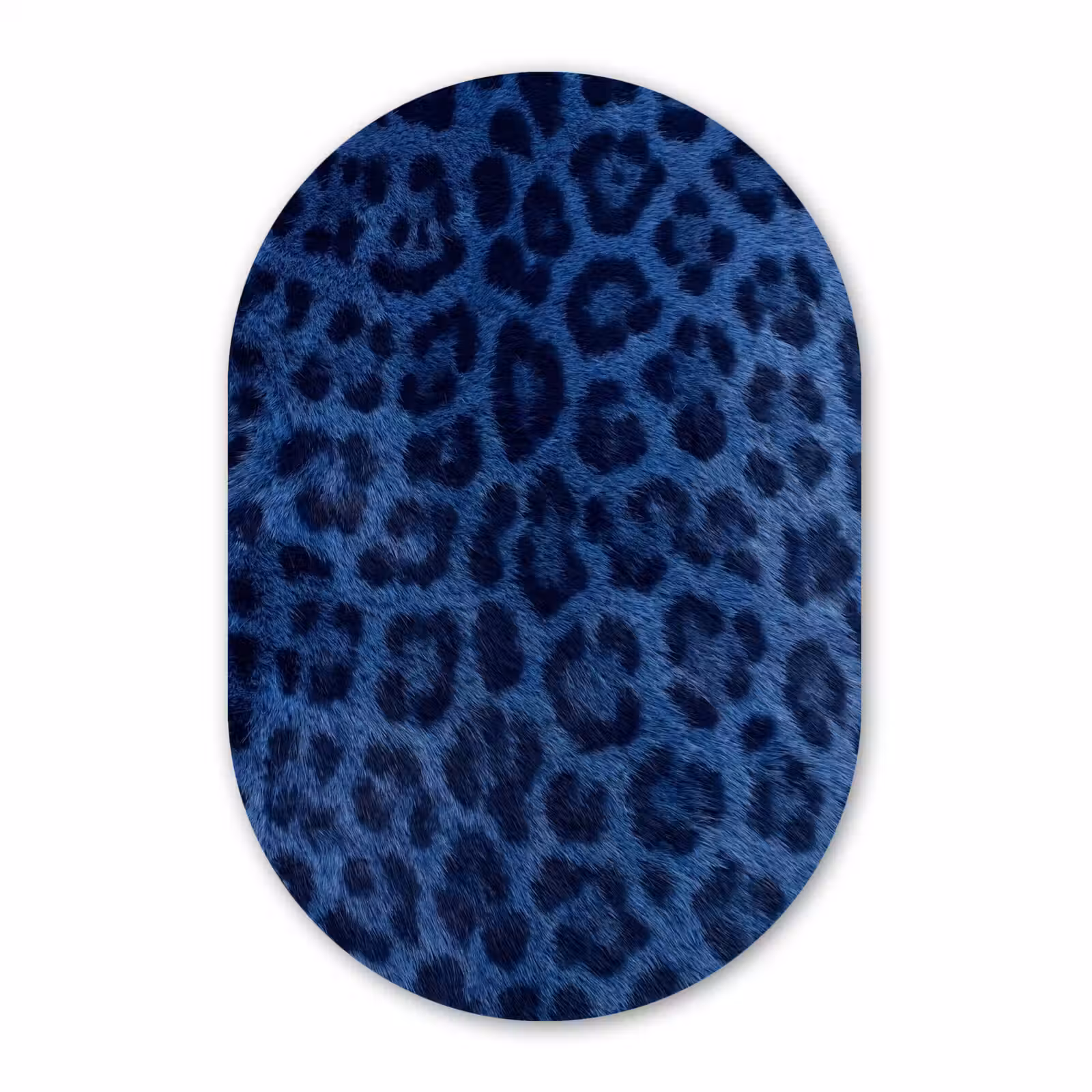 Glasbild Oval - Muster – Blau – Abstrakt — 1