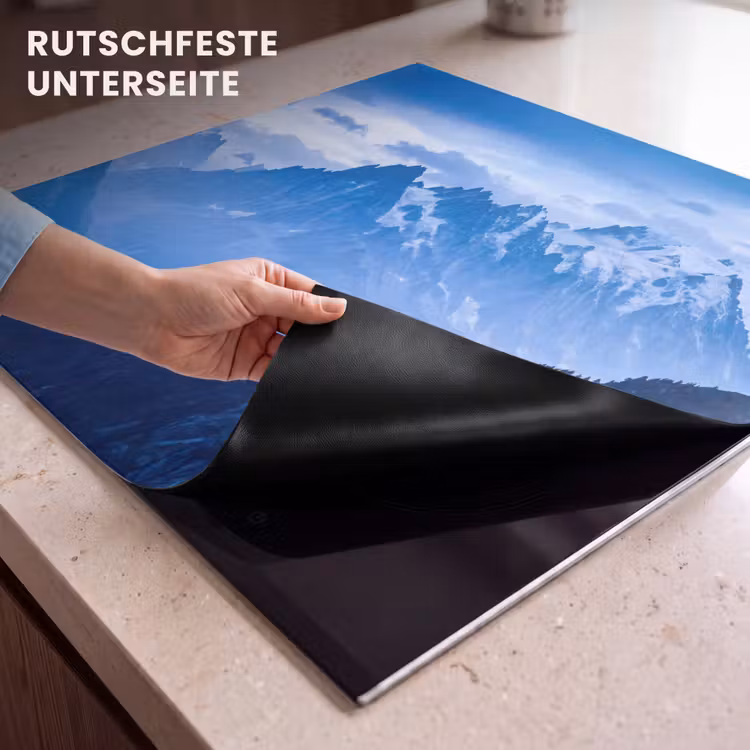 Herdabdeckplatte - Berge – Schnee – Blau — 9