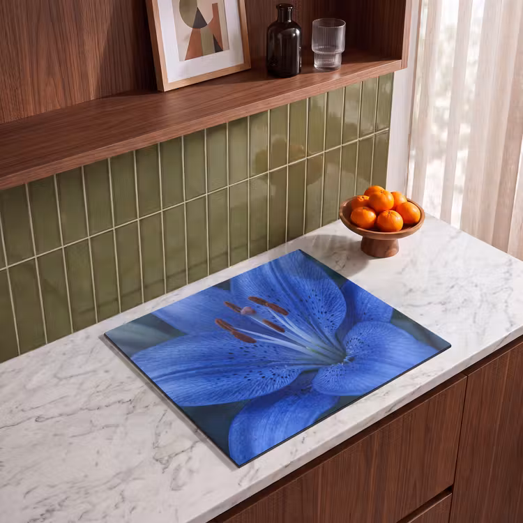 Herdabdeckplatte - Blaue Blume – Natur — 8