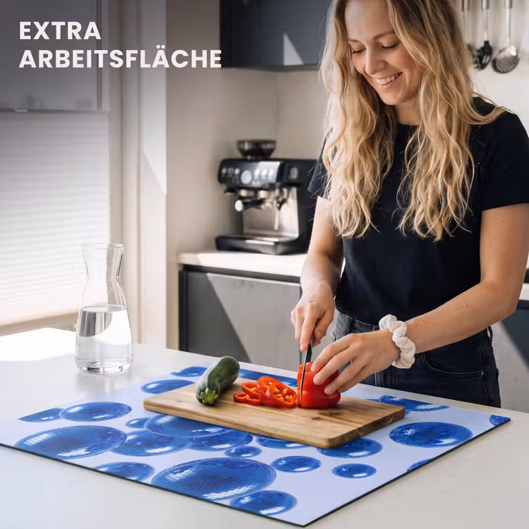 Herdabdeckplatte - Blaue Discokugel — 4