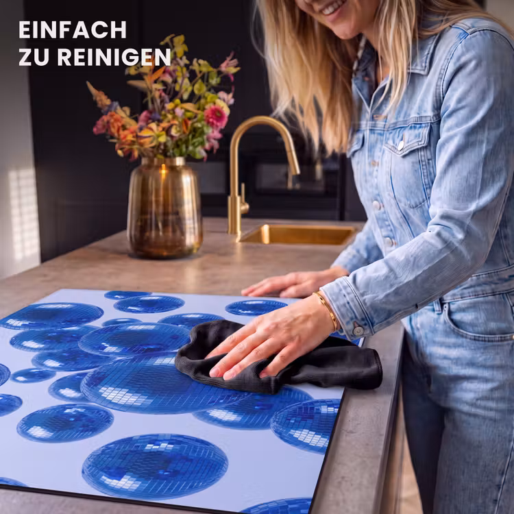 Herdabdeckplatte - Blaue Discokugel — 6