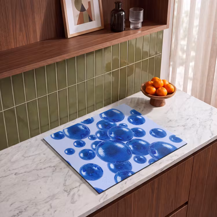 Herdabdeckplatte - Blaue Discokugel — 8