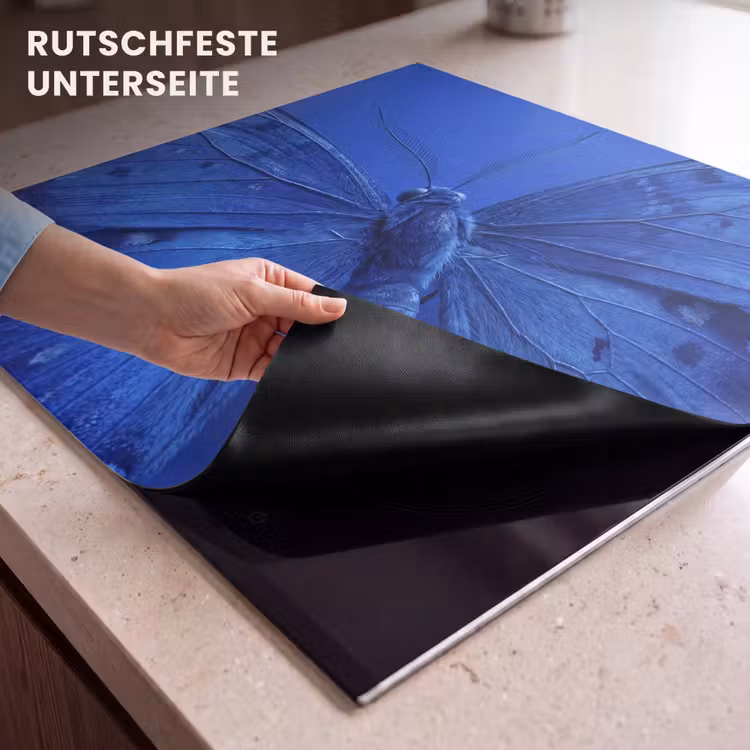 Herdabdeckplatte - Blauer Schmetterling – Insekt — 9