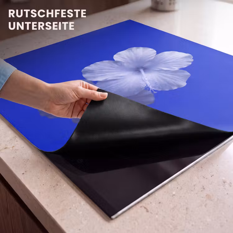 Herdabdeckplatte - Blumen – Blau – Natur — 9