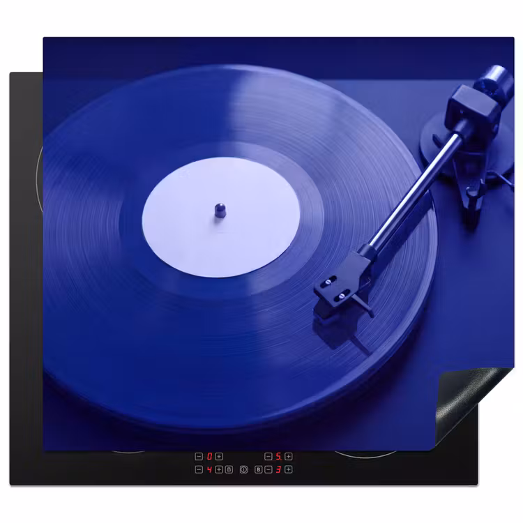 Herdabdeckplatte - Plattenspieler – Vinyl – Blau — 1