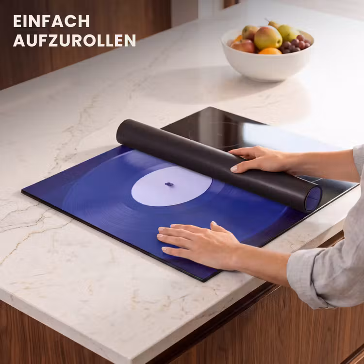 Herdabdeckplatte - Plattenspieler – Vinyl – Blau — 7