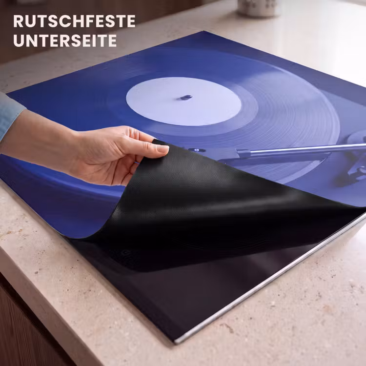 Herdabdeckplatte - Plattenspieler – Vinyl – Blau — 9