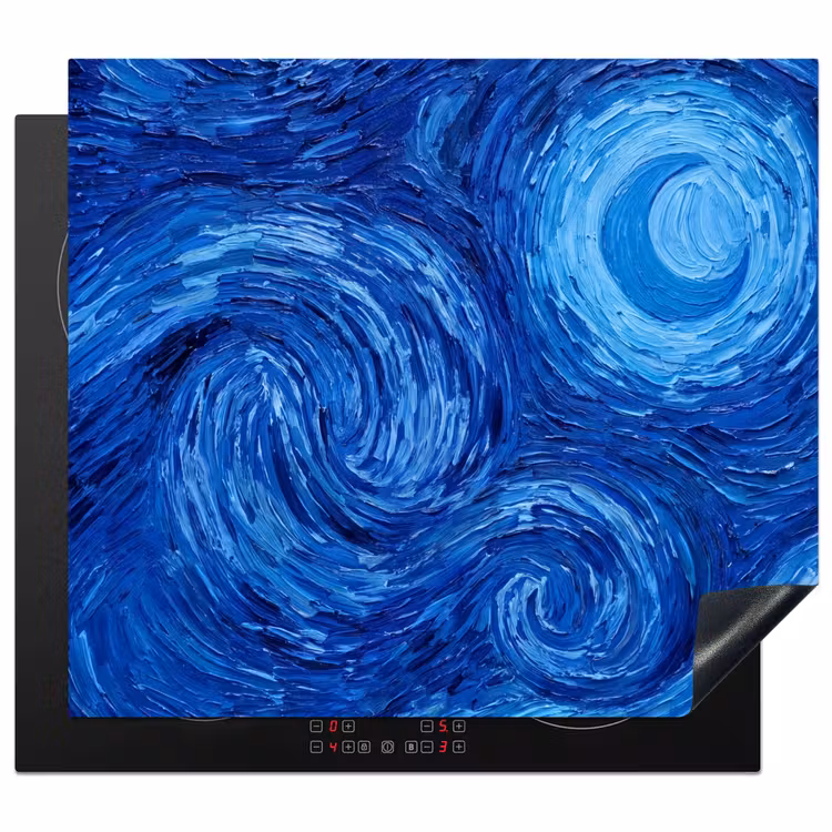 Herdabdeckplatte - Wirbel – Blau – Modern — 1