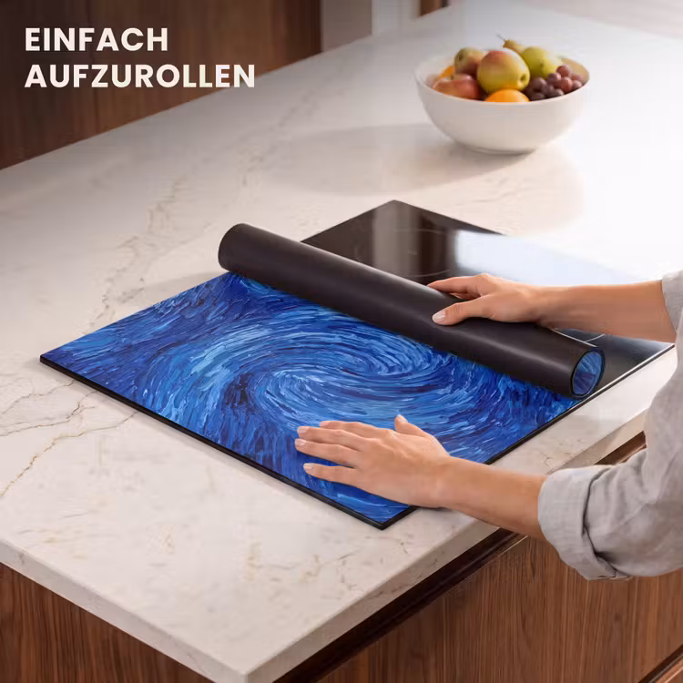 Herdabdeckplatte - Wirbel – Blau – Modern — 7
