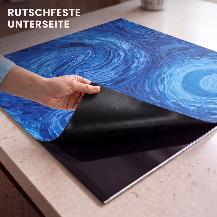 Herdabdeckplatte - Wirbel – Blau – Modern — 9