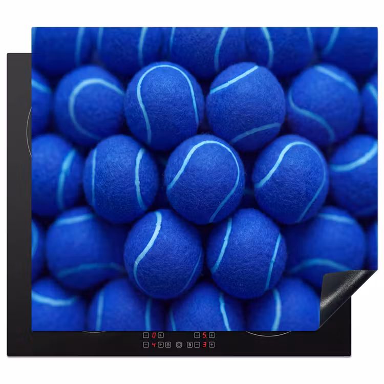 Herdabdeckplatte - Tennisball – Blau – Sport — 1