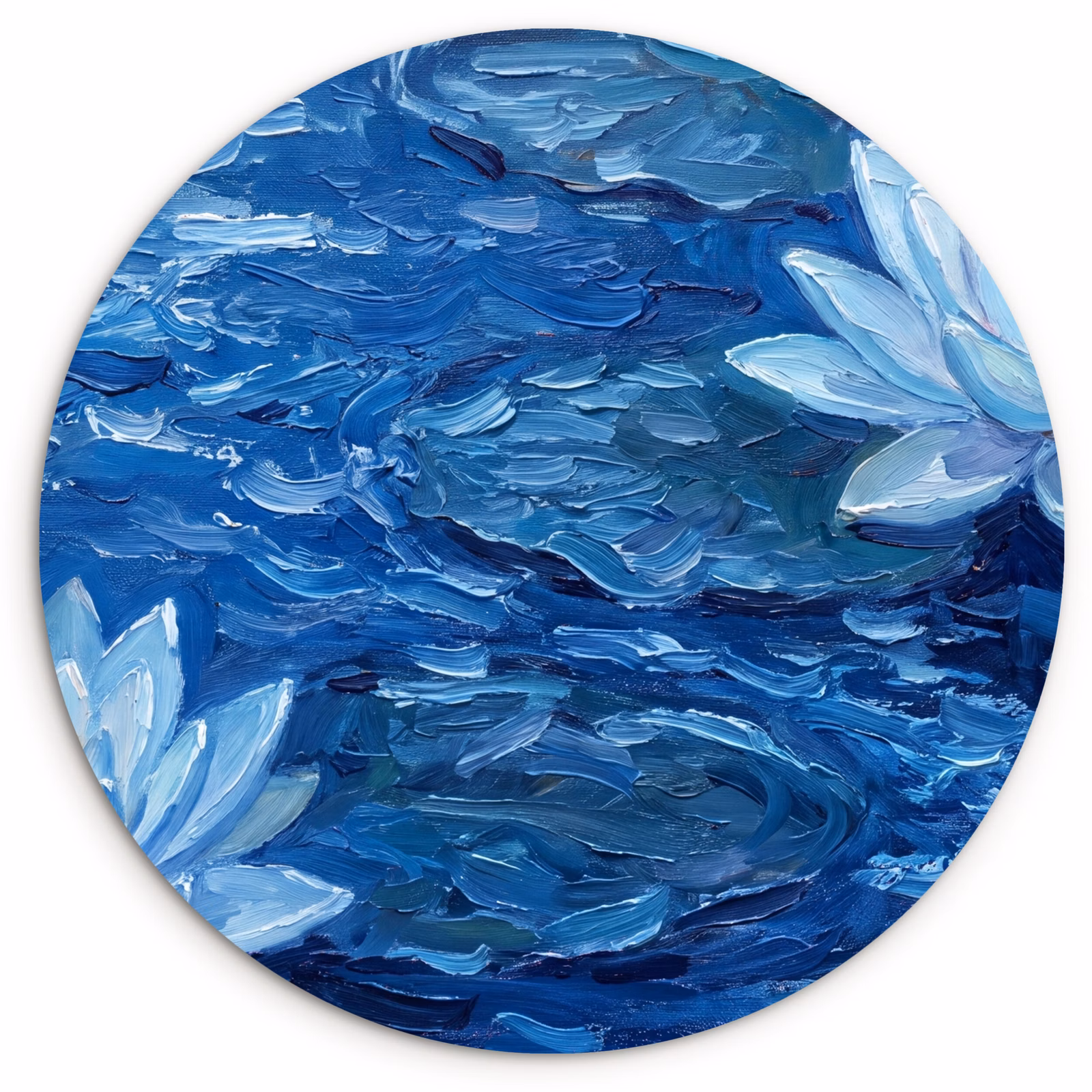 Forexbild Rund - Blumen – Wasser – Blau — 1