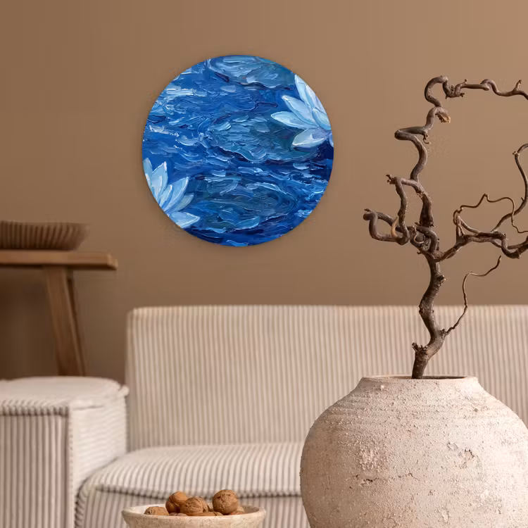 Forexbild Rund - Blumen – Wasser – Blau — 2