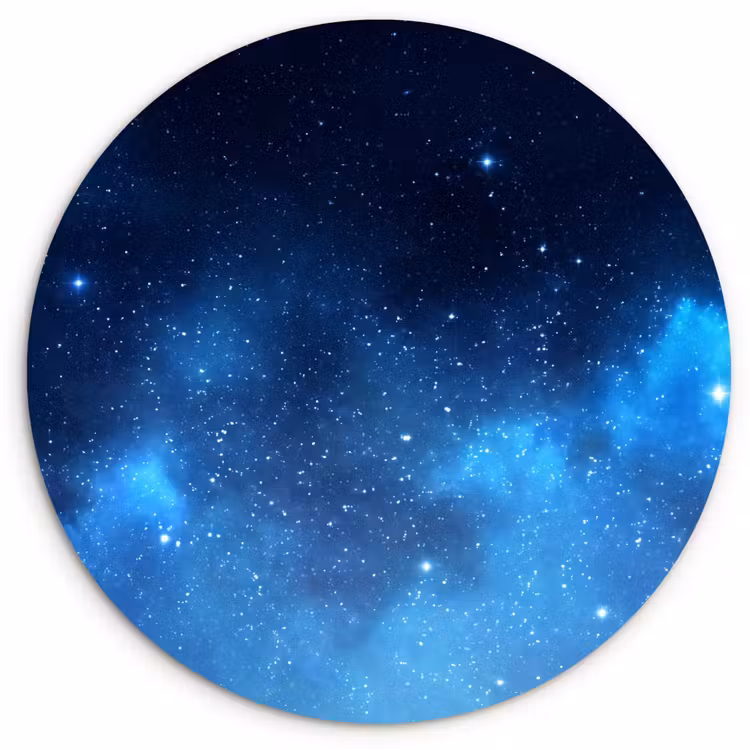 Forexbild Rund - Sternenhimmel – Nebel – Blau — 1