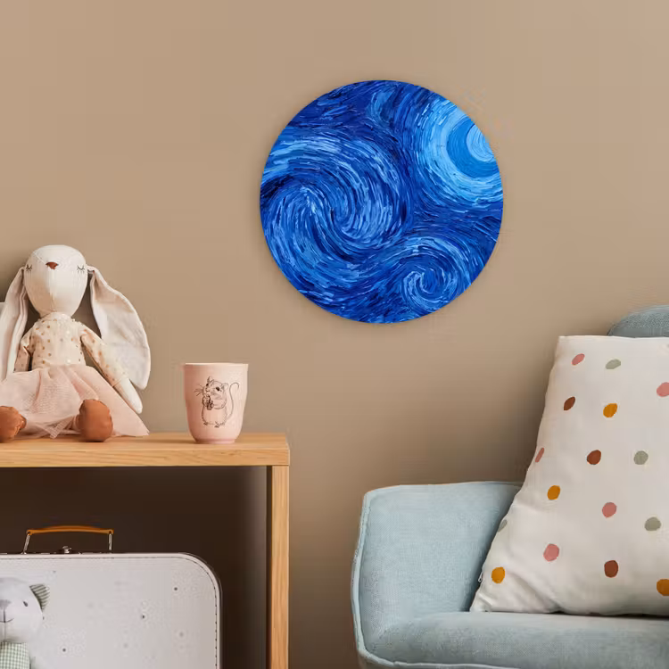 Forexbild Rund - Wirbel – Blau – Modern — 5