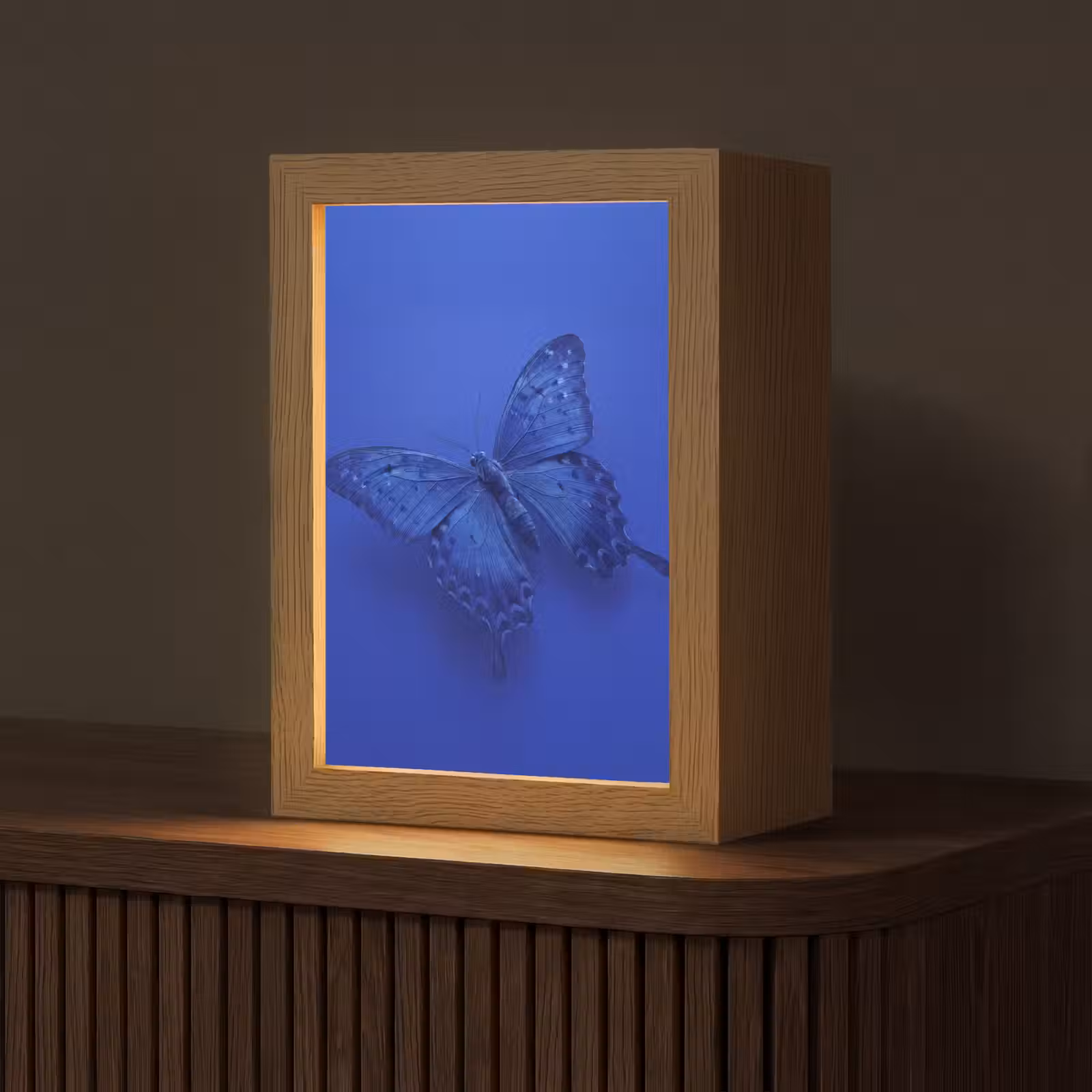 Personalisierte Lightbox - Blauer Schmetterling – Insekt — 1