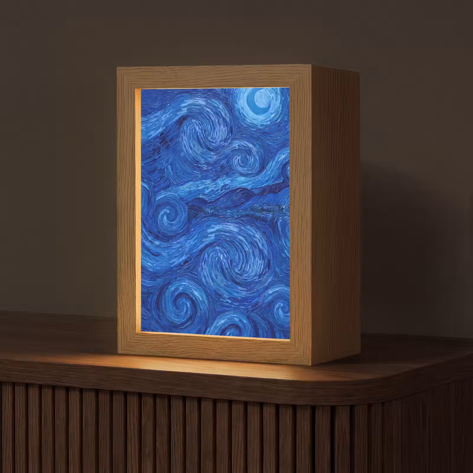 Personalisierte Lightbox - Wirbel – Blau – Modern — 1