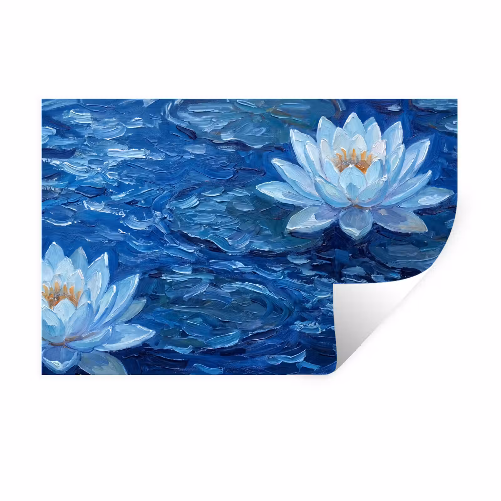 Wandtattoo – Blumen – Wasser – Blau — 1