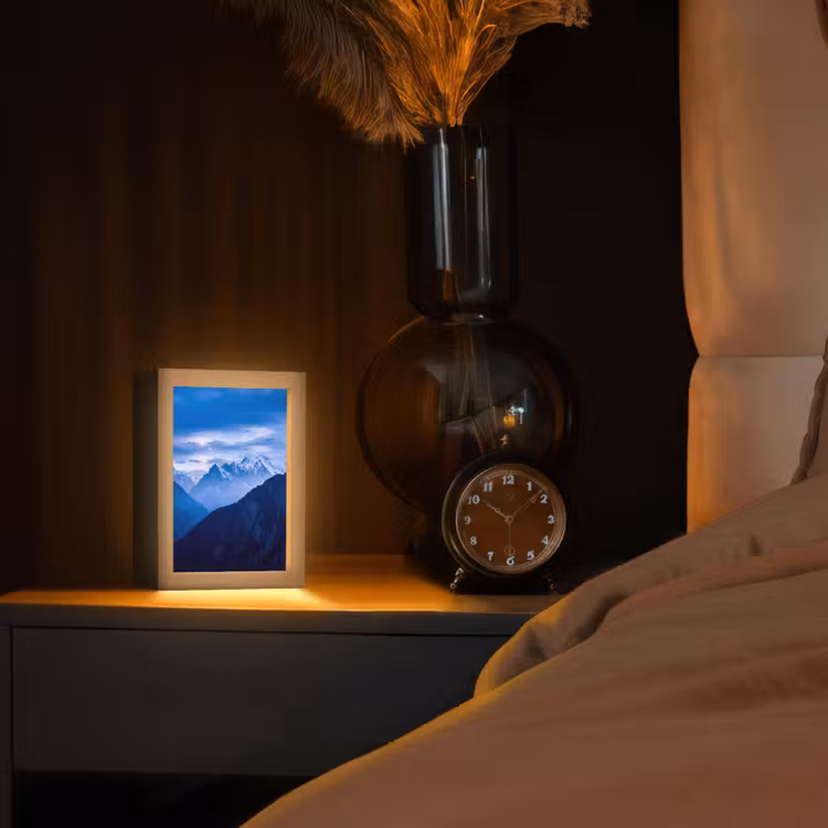 Personalisierte Lightbox - Berge – Schnee – Blau — 2