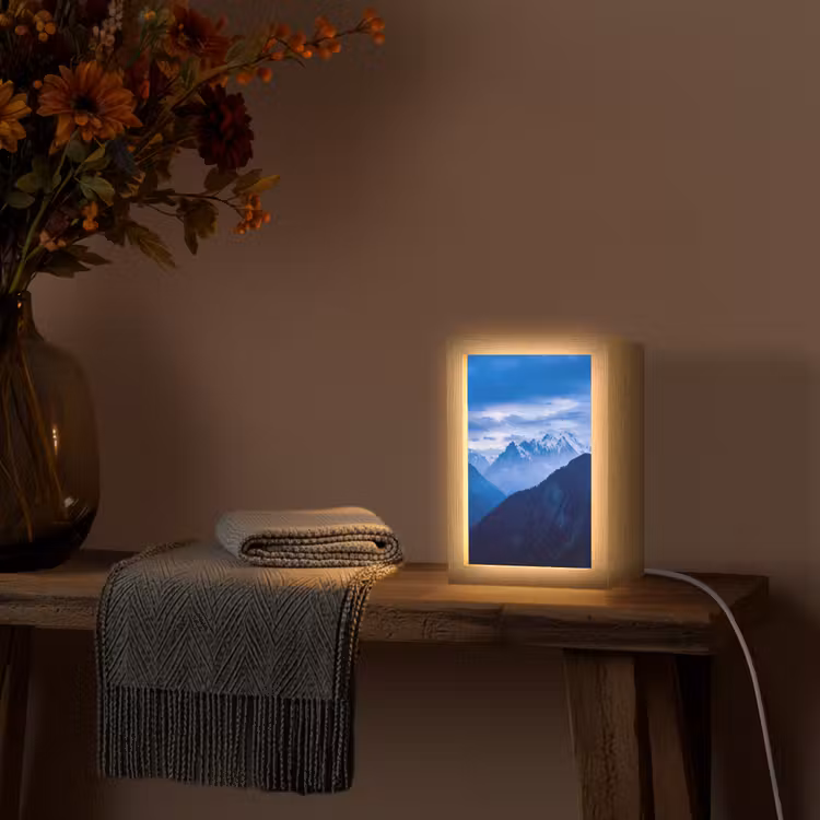 Personalisierte Lightbox - Berge – Schnee – Blau — 3