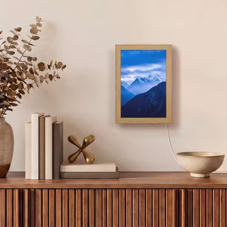 Personalisierte Lightbox - Berge – Schnee – Blau — 4