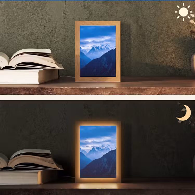 Personalisierte Lightbox - Berge – Schnee – Blau — 5