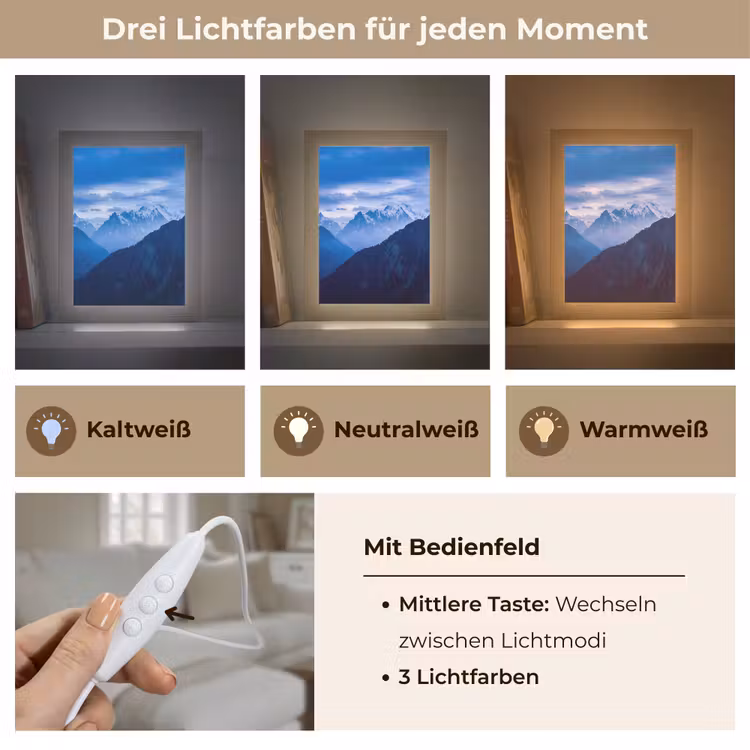 Personalisierte Lightbox - Berge – Schnee – Blau — 7