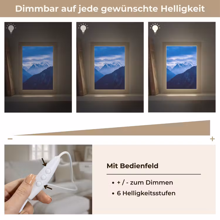 Personalisierte Lightbox - Berge – Schnee – Blau — 8