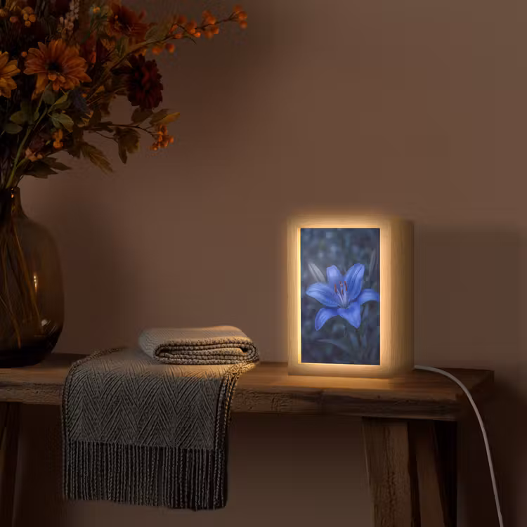 Personalisierte Lightbox - Blaue Blume – Natur — 3