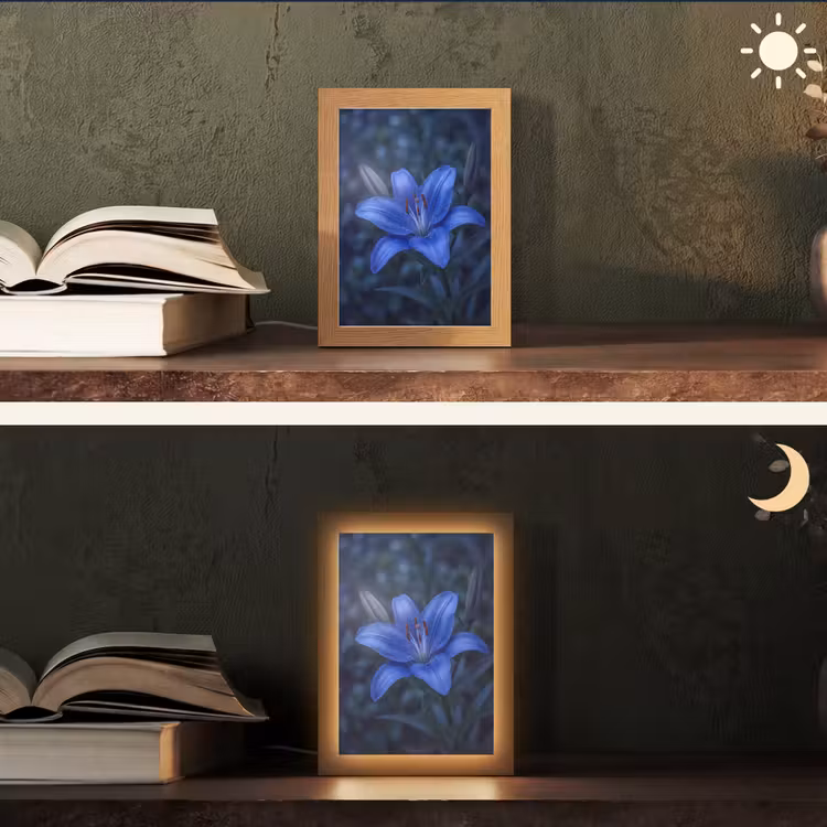 Personalisierte Lightbox - Blaue Blume – Natur — 5