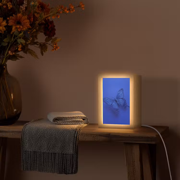 Personalisierte Lightbox - Blauer Schmetterling – Insekt — 3