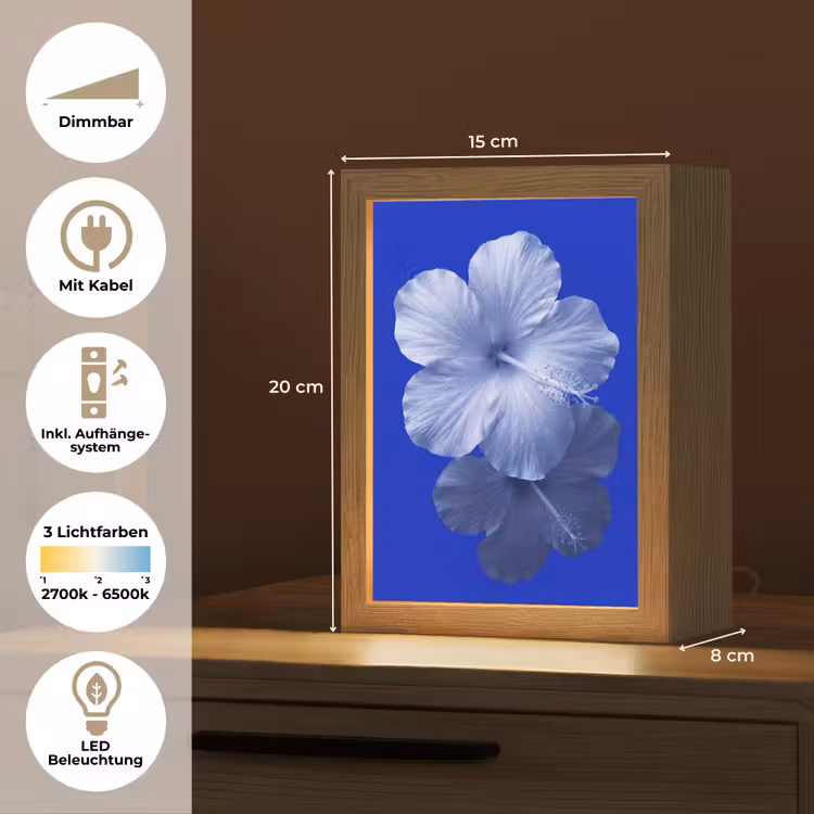 Personalisierte Lightbox - Blumen – Blau – Natur — 6
