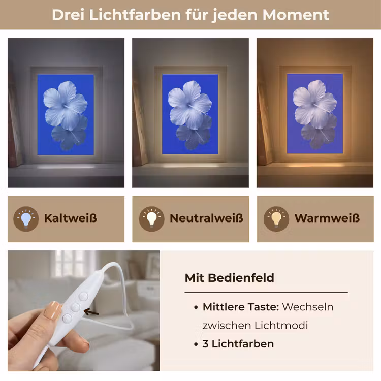 Personalisierte Lightbox - Blumen – Blau – Natur — 7