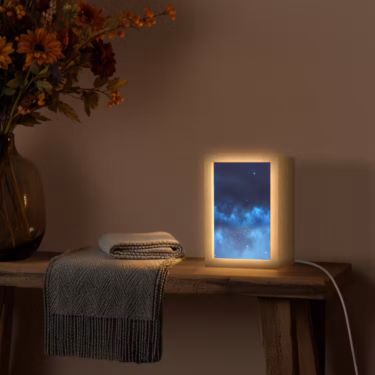 Personalisierte Lightbox - Sternenhimmel – Nebel – Blau — 3
